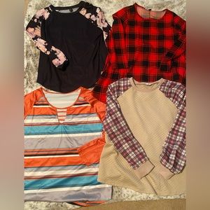 4 XL long sleeve tops (SHEIN)